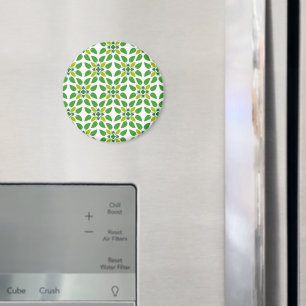 Leaf Pattern, Pattern Of Leaves, Green Leaves Magnet