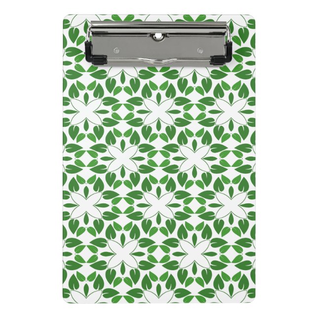 Leaf Pattern, Pattern Of Leaves, Green Leaves Mini Clipboard (Front)