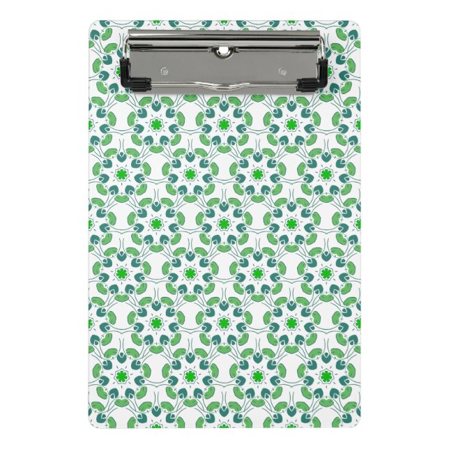 Leaf Pattern, Pattern Of Leaves, Green Leaves Mini Clipboard (Front)