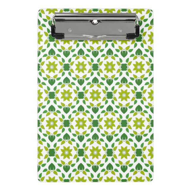 Leaf Pattern, Pattern Of Leaves, Green Leaves Mini Clipboard (Front)