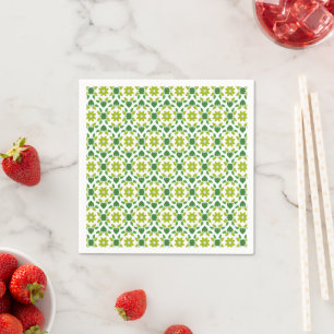Leaf Pattern, Pattern Of Leaves, Green Leaves Napkin