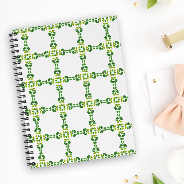 Leaf Pattern, Pattern Of Leaves, Green Leaves Notebook (Creator Uploaded)