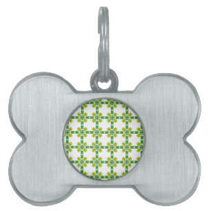 Leaf Pattern, Pattern Of Leaves, Green Leaves Pet ID Tag