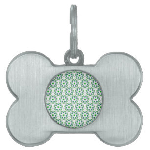 Leaf Pattern, Pattern Of Leaves, Green Leaves Pet ID Tag