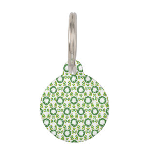 Leaf Pattern, Pattern Of Leaves, Green Leaves Pet Tag
