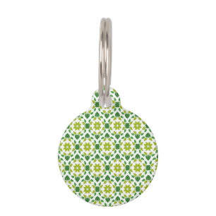 Leaf Pattern, Pattern Of Leaves, Green Leaves Pet Tag