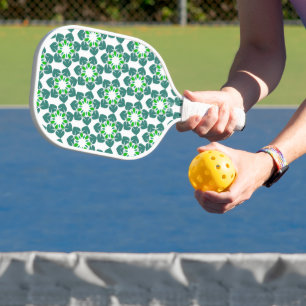 Leaf Pattern, Pattern Of Leaves, Green Leaves Pickleball Paddle