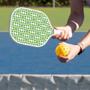 Leaf Pattern, Pattern Of Leaves, Green Leaves Pickleball Paddle