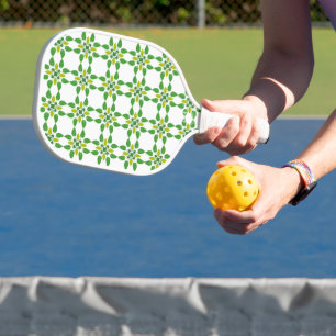 Leaf Pattern, Pattern Of Leaves, Green Leaves Pickleball Paddle