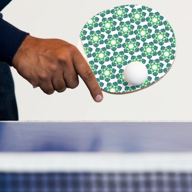 Leaf Pattern, Pattern Of Leaves, Green Leaves Ping Pong Paddle (Insitu)