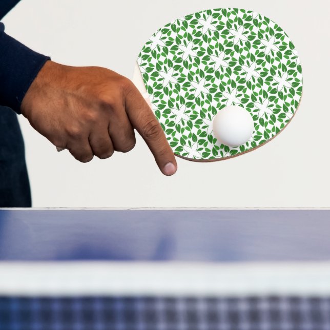 Leaf Pattern, Pattern Of Leaves, Green Leaves Ping Pong Paddle (Insitu)