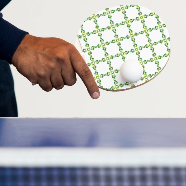 Leaf Pattern, Pattern Of Leaves, Green Leaves Ping Pong Paddle (Insitu)
