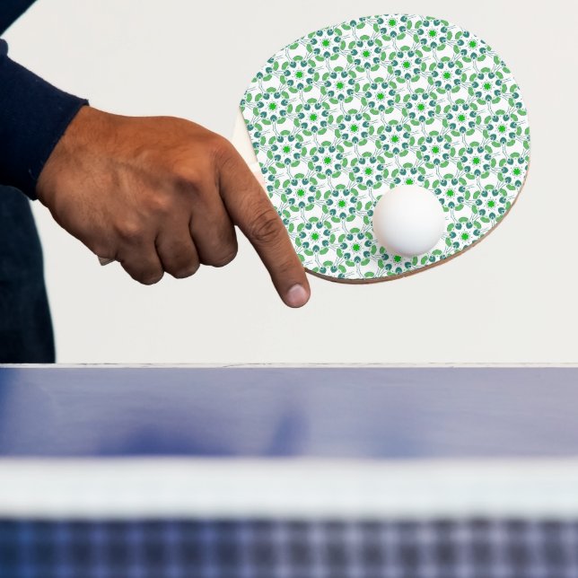 Leaf Pattern, Pattern Of Leaves, Green Leaves Ping Pong Paddle (Insitu)
