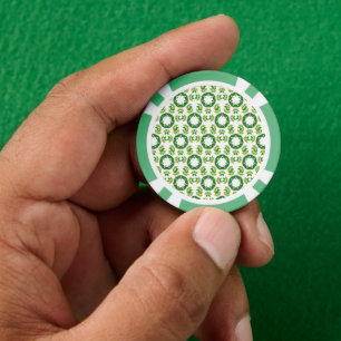 Leaf Pattern, Pattern Of Leaves, Green Leaves Poker Chips