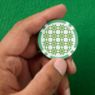 Leaf Pattern, Pattern Of Leaves, Green Leaves Poker Chips