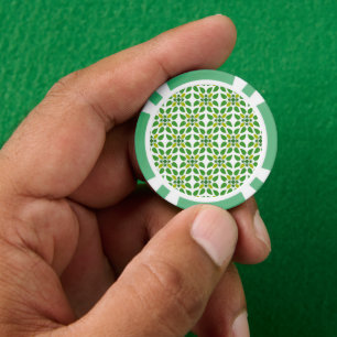 Leaf Pattern, Pattern Of Leaves, Green Leaves Poker Chips