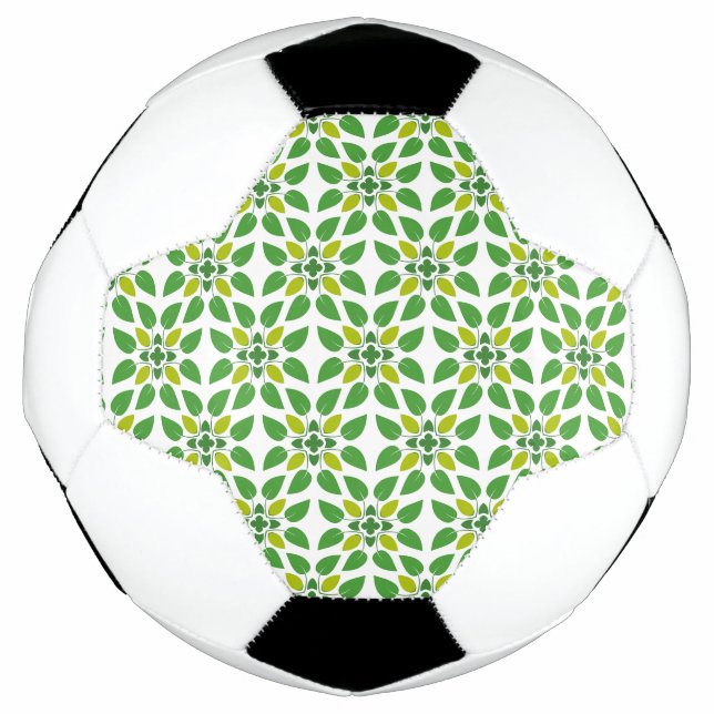 Leaf Pattern, Pattern Of Leaves, Green Leaves Soccer Ball (Front)