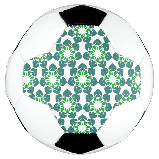 Leaf Pattern, Pattern Of Leaves, Green Leaves Soccer Ball (Front)