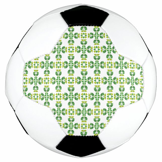 Leaf Pattern, Pattern Of Leaves, Green Leaves Soccer Ball (Front)