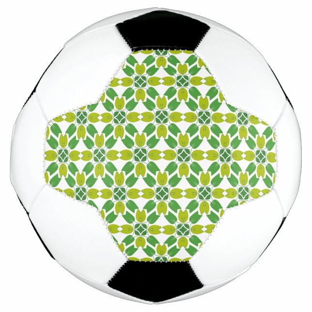 Leaf Pattern, Pattern Of Leaves, Green Leaves Soccer Ball (Front)