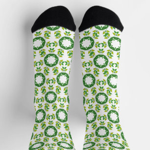 Leaf Pattern, Pattern Of Leaves, Green Leaves Socks