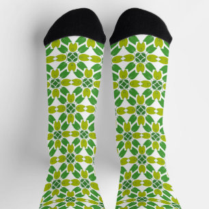 Leaf Pattern, Pattern Of Leaves, Green Leaves Socks