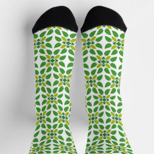 Leaf Pattern, Pattern Of Leaves, Green Leaves Socks