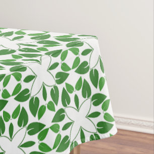 Leaf Pattern, Pattern Of Leaves, Green Leaves Tablecloth