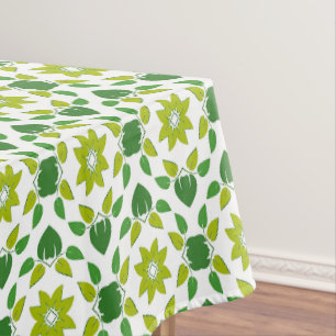 Leaf Pattern, Pattern Of Leaves, Green Leaves Tablecloth