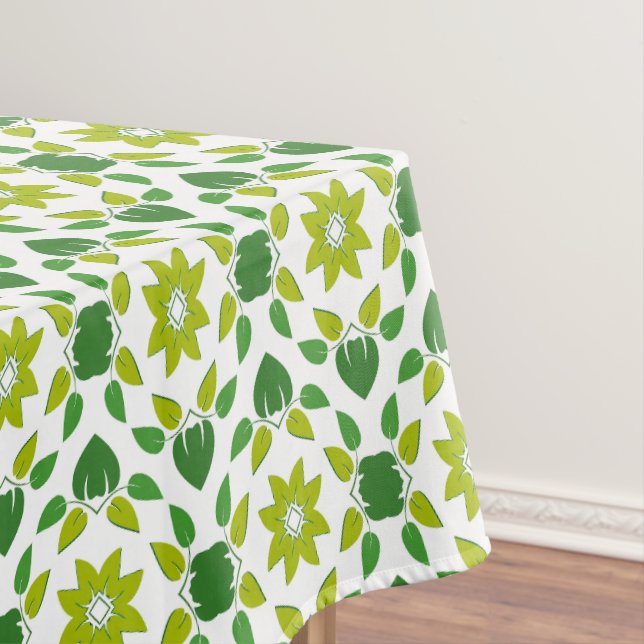 Leaf Pattern, Pattern Of Leaves, Green Leaves Tablecloth (In Situ)