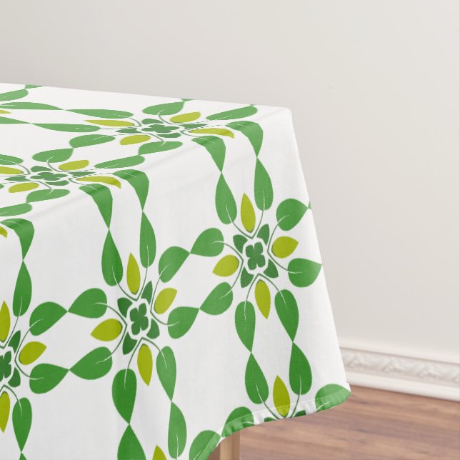 Leaf Pattern, Pattern Of Leaves, Green Leaves Tablecloth (In Situ)