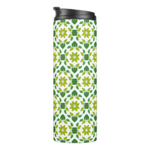 Leaf Pattern, Pattern Of Leaves, Green Leaves Thermal Tumbler