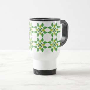 Leaf Pattern, Pattern Of Leaves, Green Leaves Travel Mug