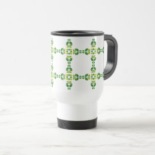 Leaf Pattern, Pattern Of Leaves, Green Leaves Travel Mug