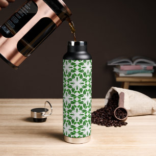 Leaf Pattern, Pattern Of Leaves, Green Leaves Water Bottle