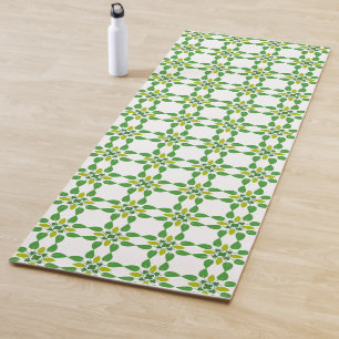 Leaf Pattern, Pattern Of Leaves, Green Leaves Yoga Mat