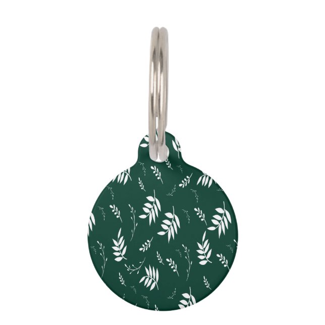 leaf pattern pet tag (Front)