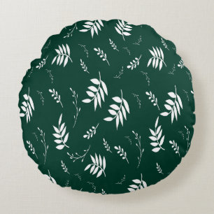 leaf pattern round cushion