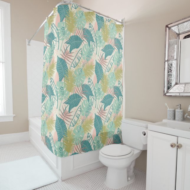 Leaf Pattern shower curtain (In Situ)