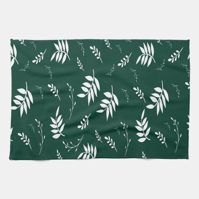 leaf pattern tea towel (Horizontal)