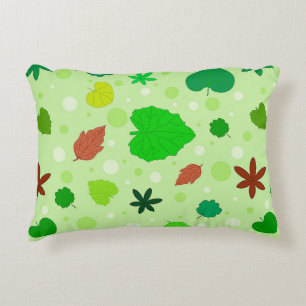 Leaf Pattern with Various Shapes and Colours Decorative Cushion