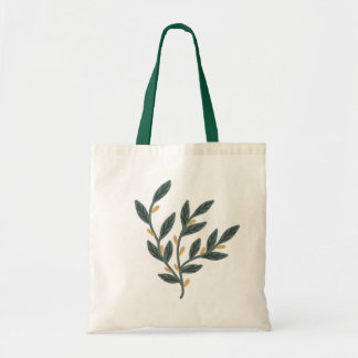 Leaf plant illustration tote bag