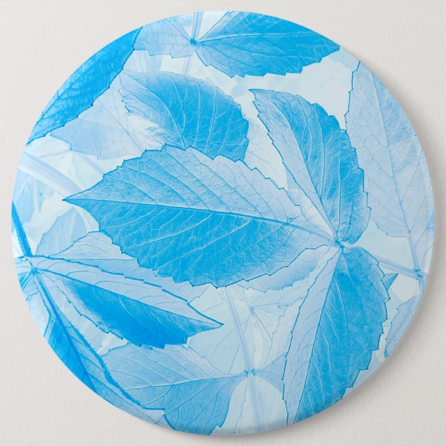 leaf print  6 cm round badge (Front)