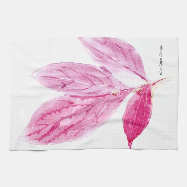 Leaf Print Tea Towel (Horizontal)