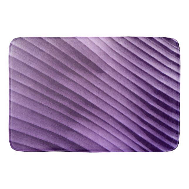 Leaf Purple Diagonal Bath Mat (Front)