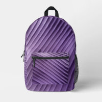 Leaf Purple Diagonal Print Cut Sew Bag
