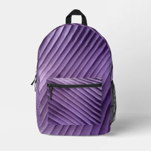 Leaf Purple Diagonal Print Cut Sew Bag