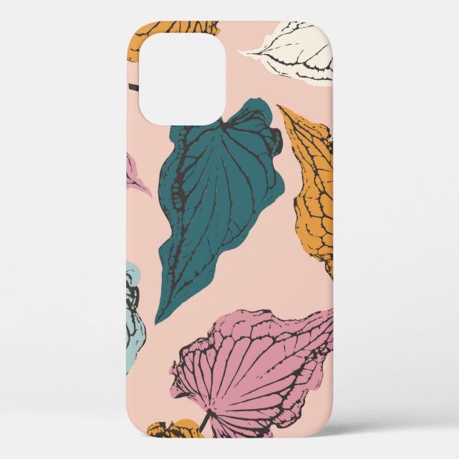 Leaf skeleton seamless pattern,background with cal Case-Mate iPhone case (Back)