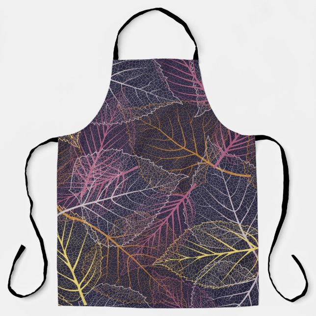 Leaf skeleton seamless pattern,background with col apron (Front)