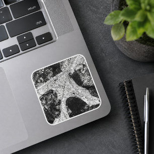 Leaf Sketch Drawing Square Sticker